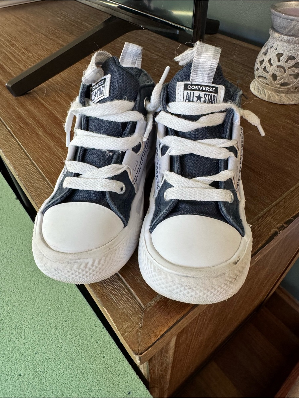 Converse Kids Navy and White Low-Top Sneakers